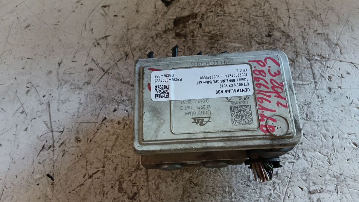 CENTRALINA ABS CITROEN C3 2012 1.4 BENZ. ATE 10022001214 - 9802460680 — foto 2