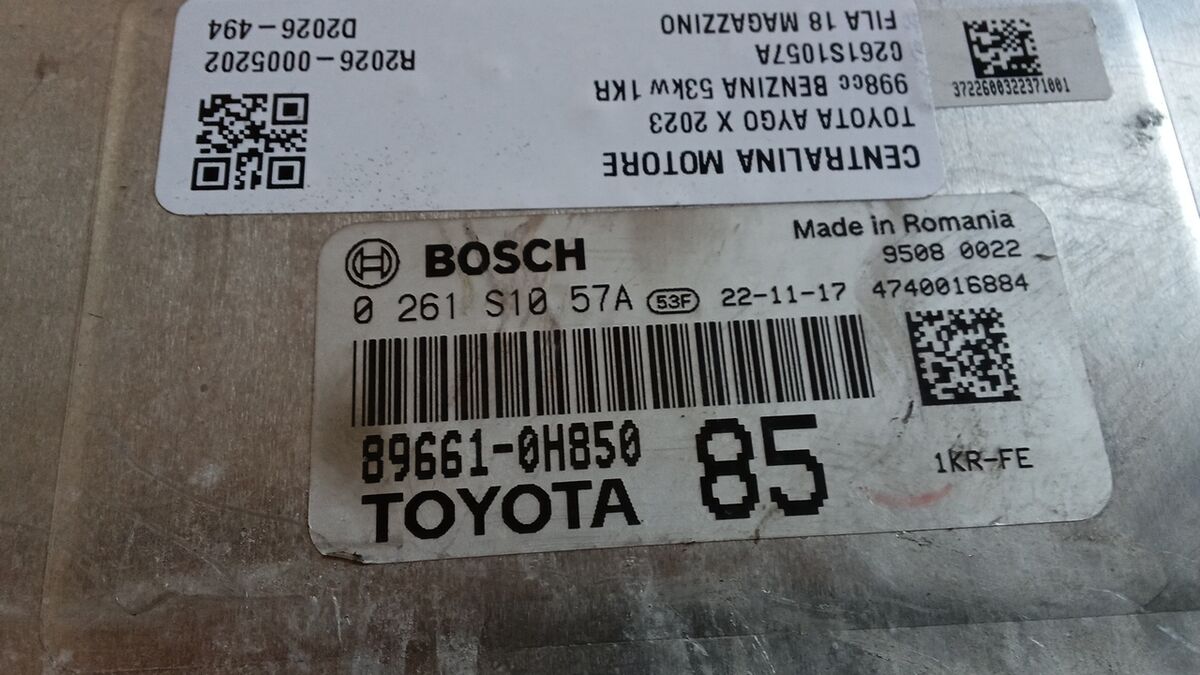 CENTRALINA MOTORE TOYOTA AYGO X 2023 1.0 BENZ. BOSCH 0261S1057A — foto 3