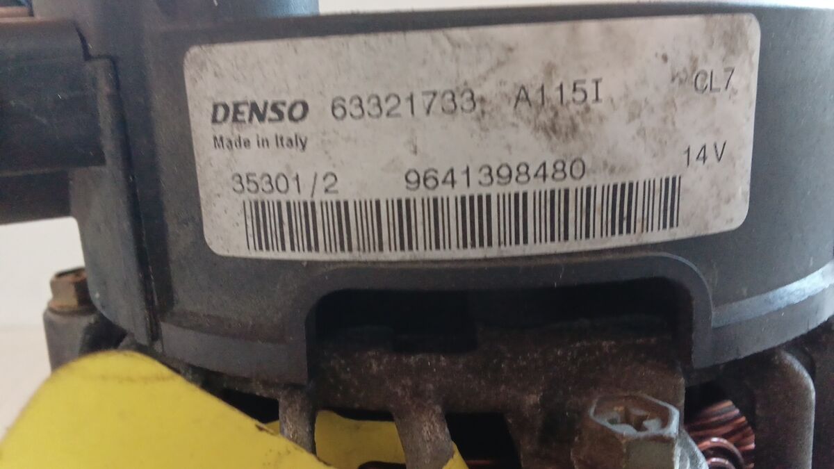 ALTERNATORE PEUGEOT 206 2002 1.4 BENZ. 9641398480 — foto 5